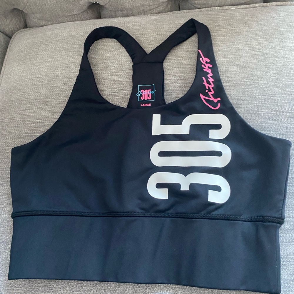 Black Sports Bra 305 Fitness
